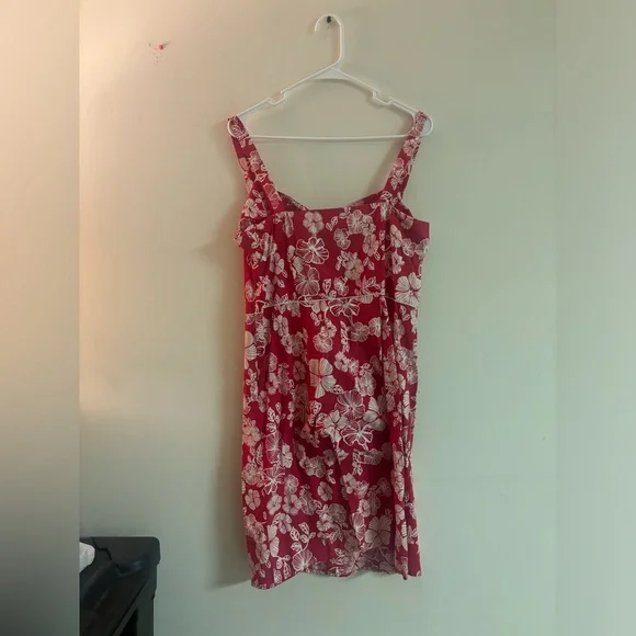 Faded Glory Red Floral Sundress Size 12 NWT Sleeveless Empire Waist - Picture 2 of 7